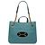 Borsa Tote Gucci Horsebit 1955 in rafia blu Medium con catena Blu chiaro