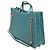 Borsa Tote Gucci Horsebit 1955 in rafia blu Medium con catena Blu chiaro - vista 2