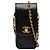 Sac crossbody pour téléphone Chanel Black CC Caviar Noir