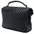 Autre Marque Saint Laurent Black Large Chevron Sheepskin Monogram College Satchel Nero - vista 2