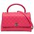Coco Handle Borsa Chanel Coco Top Handle Small in pelle caviar matelassé rosa