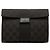 Clutch Gucci in tela GG nera Nero