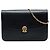 Borsa a tracolla Dior in pelle nera con catena Nero