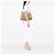Bolsa Satchel Fendi B Fab Medium em couro de bezerro com tachas branca Branco Cru - vista 6