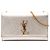 Autre Marque Saint Laurent Gold Metallic Textured Calfskin Star Monogram Kate Crossbody D'oro