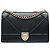 Diorama Flap in pelle di vitello grana media nera Dior Nero