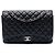 Chanel Black Maxi Classic Caviar Double Flap Preto