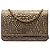 Chanel Gold CC Embossed Metallic Lambskin Wallet on Chain Golden
