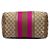 Gucci Joy Boston Bag Medium aus beigem GG Canvas und Web - Ansicht 3