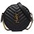 Autre Marque Borsa Camera Saint Laurent in pelle Grain De Poudre nera con chevron e vinile Nero