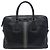 Prada Business-Tasche aus schwarzem Saffiano-Leder gestreift