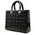 Dior Black Large Patent Cannage Lady Dior Negro - vista 2