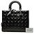 Dior Black Large Patent Cannage Lady Dior Negro - vista 7