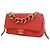 Chanel Red Small Lambskin Elegant Chain Single Flap Rouge - vue 11