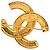 Broche filigrane Chanel Gold CC plaquée or Doré - vue 3