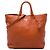 Sac cabas convertible ouvert Prada Orange Vitello Daino