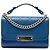 Chanel Blue Small Quilted Grained Calfskin Label Click Flap Blau
