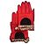 Luvas Valentino Rockstud em couro vermelho