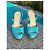 Medusa Sandali con zeppa Versace in pelle blu - vista 2