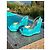 Medusa Sandali con zeppa Versace in pelle blu - vista 3