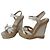 Christian Louboutin Sandali con Zeppa in Pelle Bianca Bianco