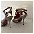 Sandalias de tacón Cesare Paciotti con strass Roja Beige - vista 3