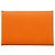 Hermès Hermes Calvi Orange Leather Card Case