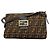 Bolso de hombro Fendi Zucca de nailon y lona Castaño