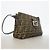 Bolso de hombro Fendi Zucca de nailon y lona Castaño - vista 2