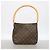 Bolso de hombro Louis Vuitton Monogram Looping MM Castaño - vista 9