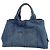 Prada Canapa Denim Tote Bag Blau