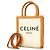Céline Celine Mini Vertical Cabas Handtasche Braun Roh