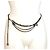 Cinturón de cadena y perlas Chanel Gris Hardware de plata - vista 7