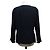 VINTAGE CHANEL JACKET CC LOGO BUTTONHOLE 40 M WOOL NAVY BLUE COAT - view 3