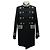 ABRIGO CHRISTIAN DIOR COUTURE ESTILO OFICIAL 38 M CUELLO MANDARÍN BORDADO Negro