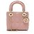 Lady Dior Mini Tote aus Cannage Lammleder Pink