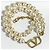 Collana di perle VLogo Signature Valentino Garavani D'oro Metallico - vista 2