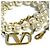 Collana di perle VLogo Signature Valentino Garavani D'oro Metallico - vista 4