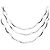 Yves Saint Laurent Collar largo de metal Saint Laurent Plata Metálico - vista 2