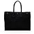 Autre Marque Saint Laurent Rive Gauche Großer Tote aus Canvas und Kalbsleder Schwarz - Ansicht 3
