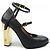 Décolleté Fendi in pelle nera Nero