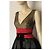 Abito Carolina Herrera in pizzo nero, raso e piume Rosso - vista 4