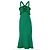 Vestido midi de punto Carolina Herrera verde con roseta Azul claro