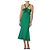 Vestido midi de punto Carolina Herrera verde con roseta Azul claro - vista 4