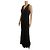 Valentino Vestido Largo de Seda Negro - vista 6