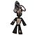 Llavero Prada de piel forma personaje Negro Blanco