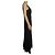 Valentino Vestido Largo de Seda Negro - vista 3