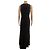 Valentino Vestido Largo de Seda Negro - vista 4