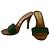 Dolce & Gabbana Sandali Zeppa in Camoscio Verde e Strass