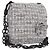 Bolsa de Ombro CHANEL Camellia Chain em Tweed Cinza com CC Prateado Auth ki6898M Marrom Prata